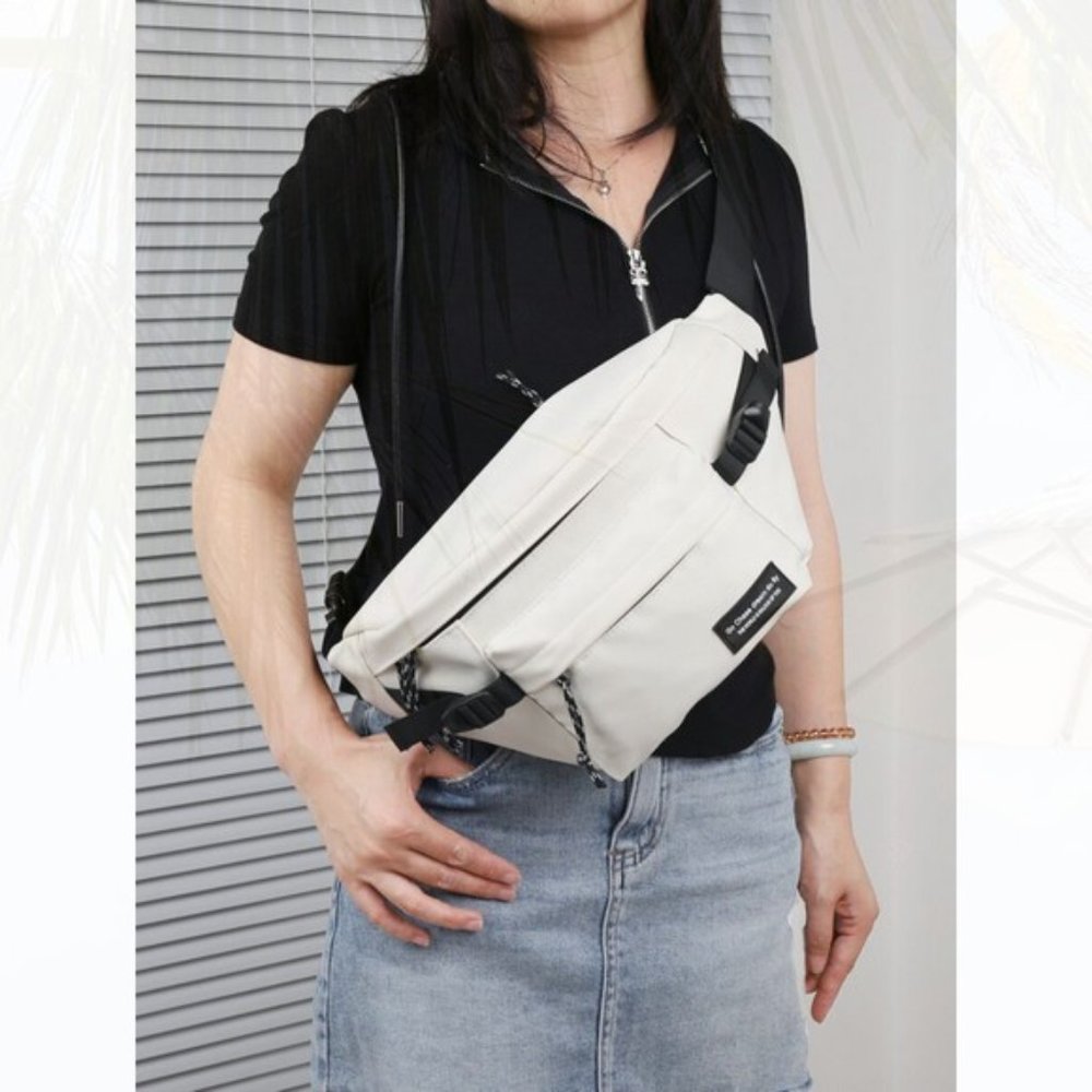 New Nylon Fanny Pack White 141 - Picture 3 of 4